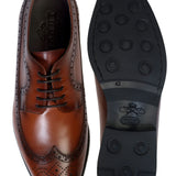 MED BROWN DERBY BROGUE SHOES
