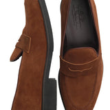 BROWN SUEDE LOAFERS