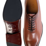 PANTOFI Med-brown whole cut