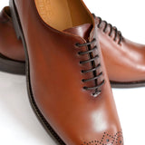 PANTOFI Med-brown whole cut