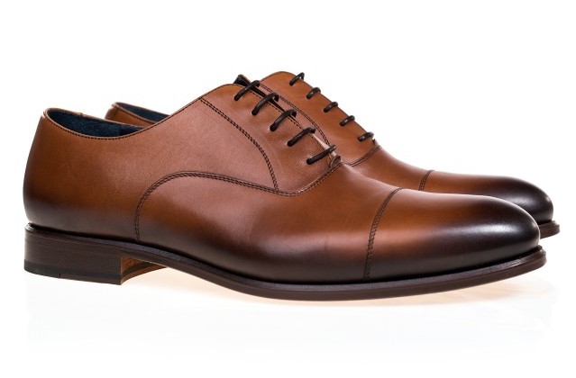 Pantofi maro Oxford smart casual pentru barbati